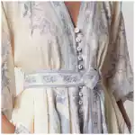 ZIMMERMANN Indra Plunge dress in cream/lilac linen