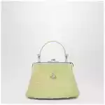 Vivienne Westwood Granny Frame crocodile-embossed leather purse, lime