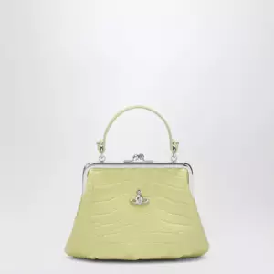 Vivienne Westwood Granny Frame crocodile-embossed leather purse, lime
