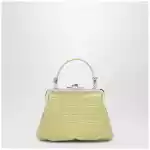 Vivienne Westwood Granny Frame crocodile-embossed leather purse, lime