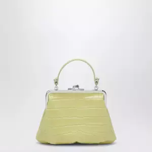 Vivienne Westwood Granny Frame crocodile-embossed leather purse, lime