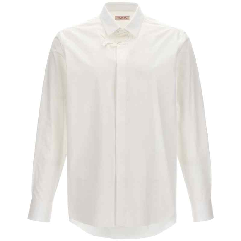4V0AB76FA110BO_01_M_2024-01-29T08-39-12.278Z Valentino Garavani Valentino Shirt With Flower Patch