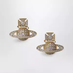 Vivienne Westwood Orb earrings in gold-tone metal with crystals