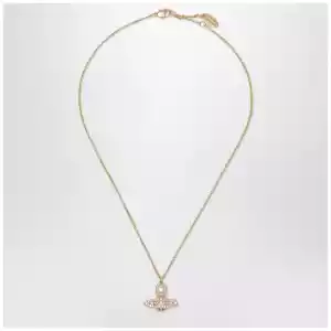 Vivienne Westwood Orb pendant necklace in gold-tone metal with crystals