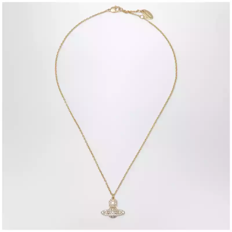 Vivienne Westwood Orb pendant necklace in gold-tone metal with crystals