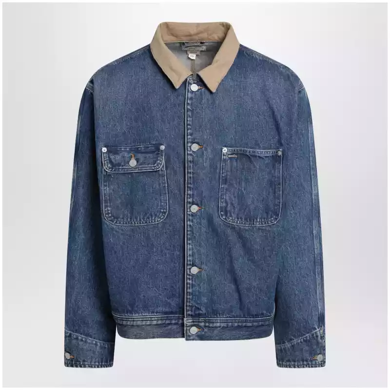 710P08157001DE_S_POLOR-OU.x Polo Ralph Lauren Blue denim jacket with ribbed collar