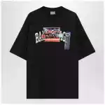 Balenciaga Bumper Stickers medium-fit cotton T-shirt in black