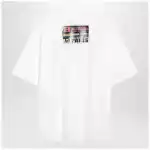 Balenciaga Bumper Stickers medium-fit cotton T-shirt in white