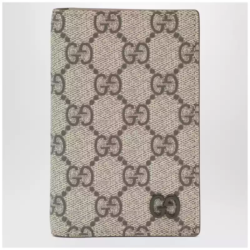GUCCI GG Supreme fabric wallet in beige/ebony