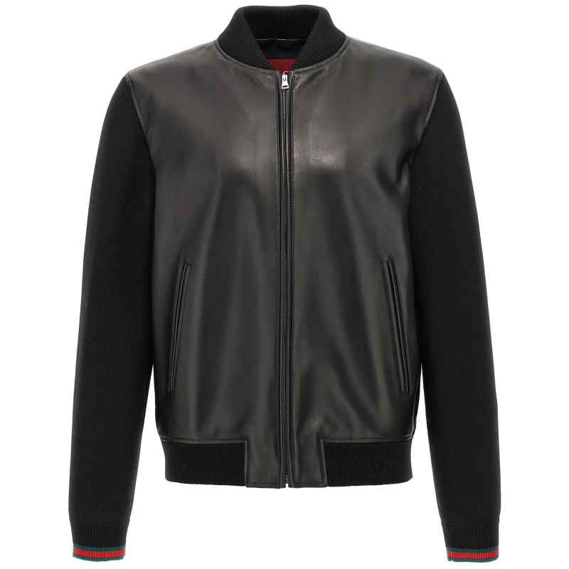Gucci Bimaterial Bomber Jacket