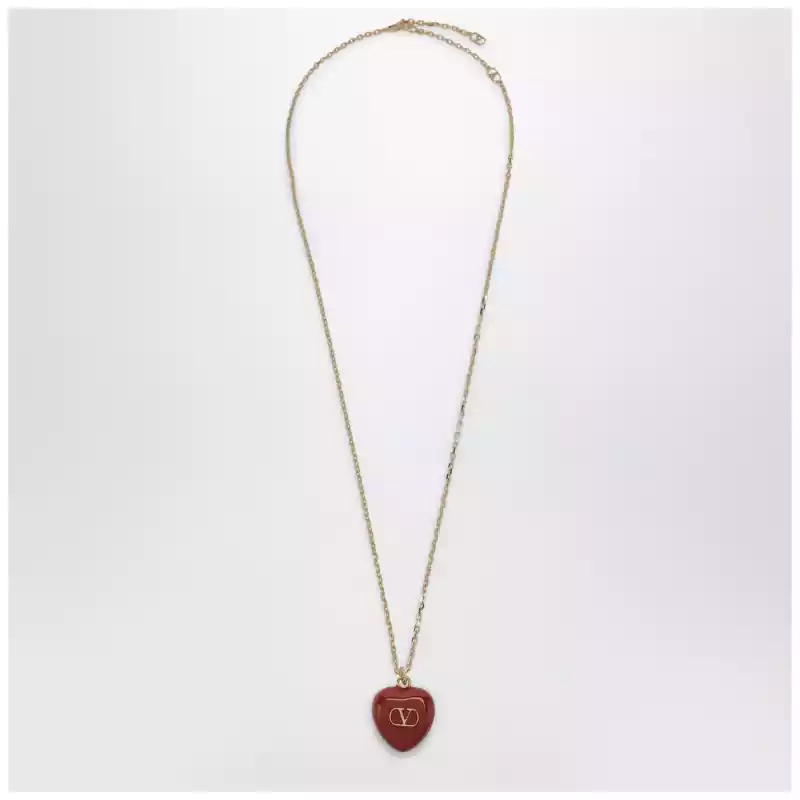 Valentino Garavani Coeur Royal red necklace