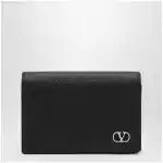 Valentino Garavani VLogo bifold card wallet in black leather