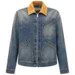 Alexander McQueen Suede Denim Jacket