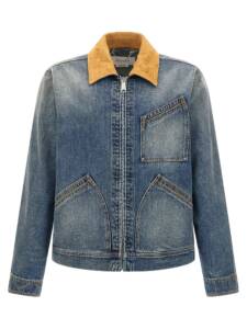 Alexander McQueen Suede Denim Jacket