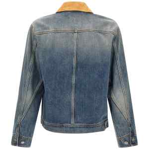 Alexander McQueen Suede Denim Jacket