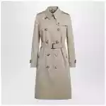 Burberry Long Kensington Heritage cotton trench coat in honey