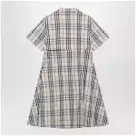 Burberry Beige check short-sleeve cotton dress