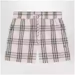 Burberry Pink Mallow check pattern shorts