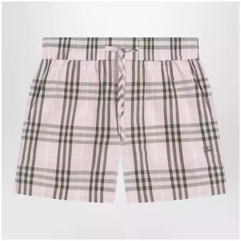 Burberry Pink Mallow check pattern shorts