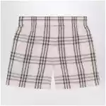 Burberry Pink Mallow check pattern shorts