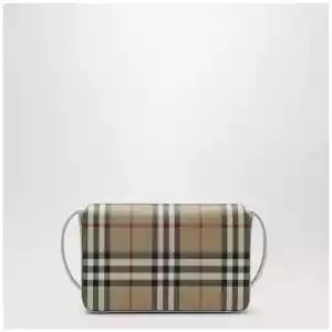 Burberry White Hampshire bag with Check pattern