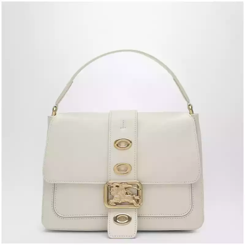 8125210176067_S_BURBE-B7348.a Burberry Small Rider shoulder bag in beige lambskin