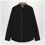 Burberry Classic-fit cotton poplin shirt with Check trim, black