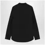 Burberry Classic-fit cotton poplin shirt with Check trim, black