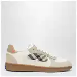 Burberry Terrace leather and suede sneakers with beige check