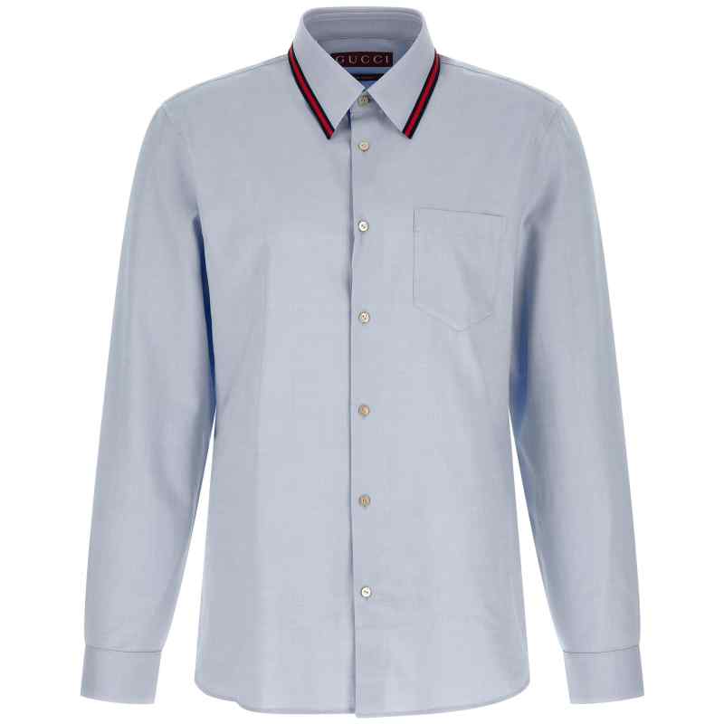 Gucci Web Collar Shirt