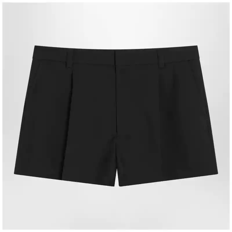 GUCCI Shorts dark grey in wool twill