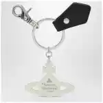 Vivienne Westwood Hammered Orb keyring in hammered iron, silver