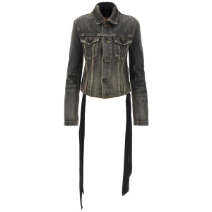 Balenciaga Lace Up Denim Jacket