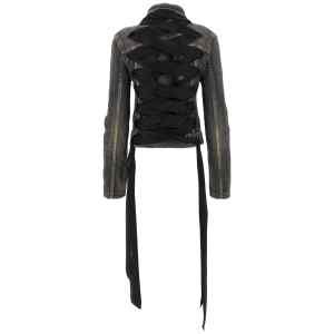 Balenciaga Lace Up Denim Jacket