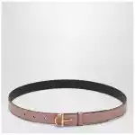 GUCCI Thin pink belt with Half Horsebit buckle
