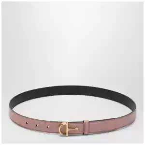 GUCCI Thin pink belt with Half Horsebit buckle