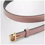 GUCCI Thin pink belt with Half Horsebit buckle