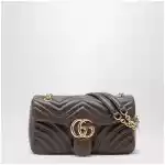 GUCCI Medium GG Marmont shoulder bag in taupe leather