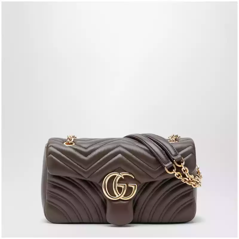 GUCCI Medium GG Marmont shoulder bag in taupe leather