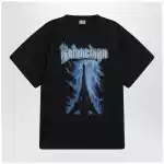 Balenciaga Paris Thunderstorm oversized black T-shirt