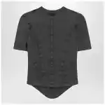 Balenciaga Washed black corset-style T-shirt