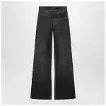 Balenciaga Black washed jeans with jacquard logos