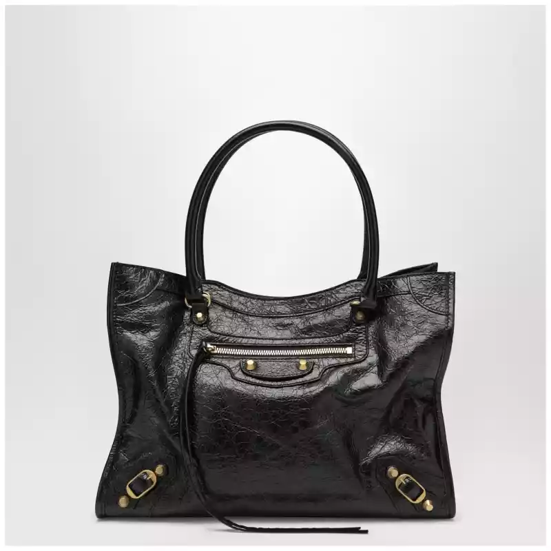 852609210F6_S_BALEN-1000.a-1 Balenciaga Le City small lambskin leather tote bag in black