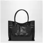 Balenciaga Le City small lambskin leather tote bag in black