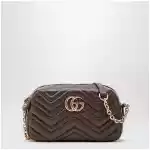 GUCCI Small GG Marmont camera bag in taupe nappa leather