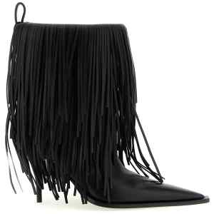 Balenciaga Avenue Fringe Ankle Boots