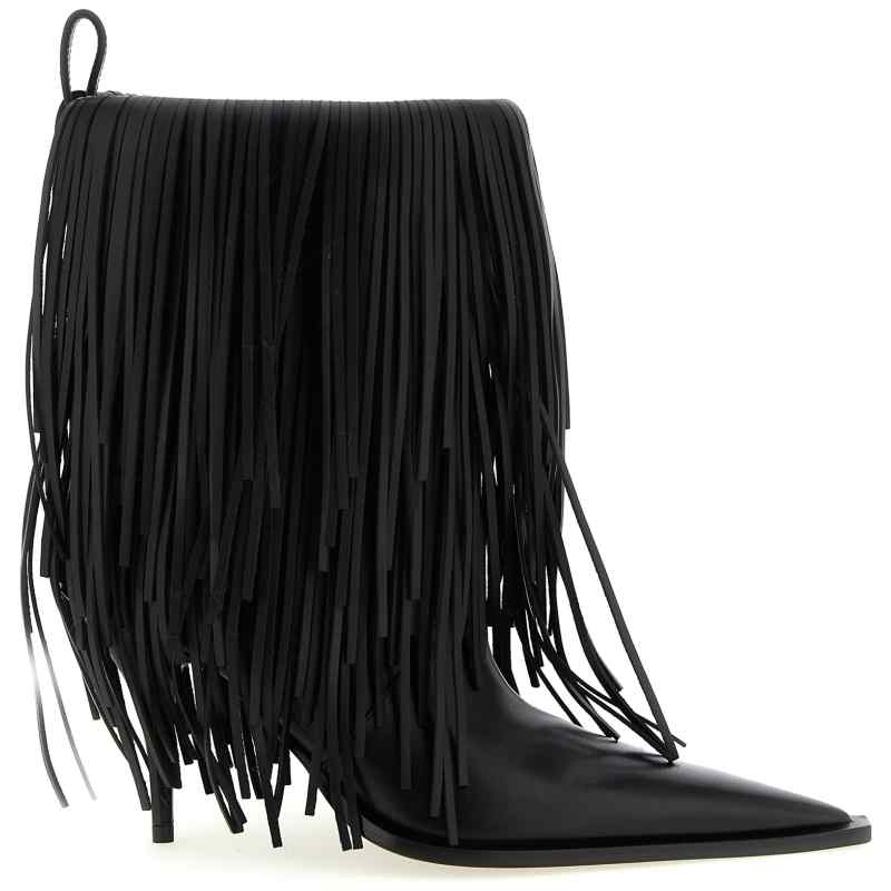 Balenciaga Avenue Fringe Ankle Boots