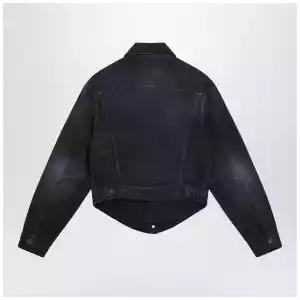Balenciaga Navy blue jacket with curved waist