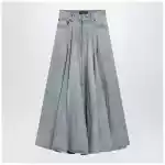 Balenciaga Light blue maxi godet denim skirt