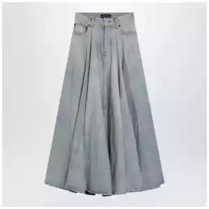 Balenciaga Light blue maxi godet denim skirt
